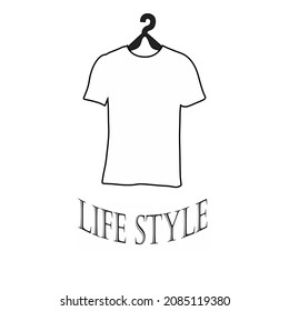 simple line art clothes symbol icon