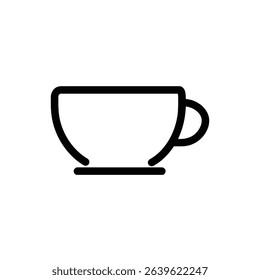 Simple line art coffee cup icon design element