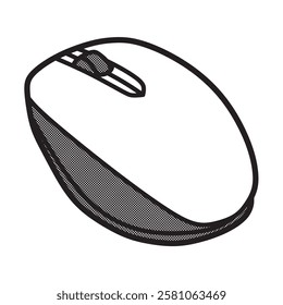 simple line art computer mouse vector image