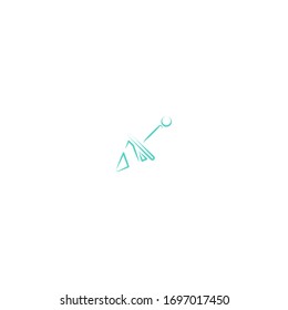 simple line art of confetti logo icon design
