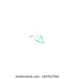 simple line art of confetti logo icon design