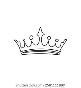 Simple Line Art Crown Design