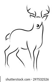 Simple line art of a deer