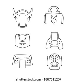 Simple line art design icon about esports or mobile world game