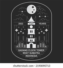 Simple Line art Design  Landmark Indonesia