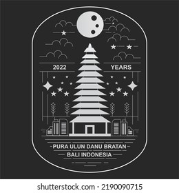 Simple Line art Design  Landmark Indonesia
