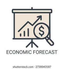 A simple line art drawing of a GDP chart, depicting growth and economic trends. Represents financial analysis and business performance.