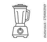 Simple line art drawing of a kitchen blender