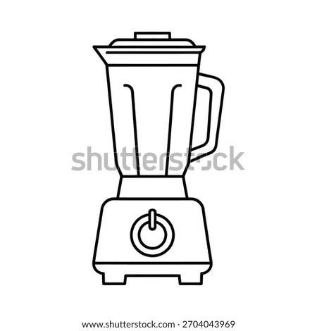 Simple line art drawing of a kitchen blender
