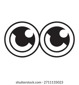 Dibujo De Arte De Línea Simple De Dos Ojos