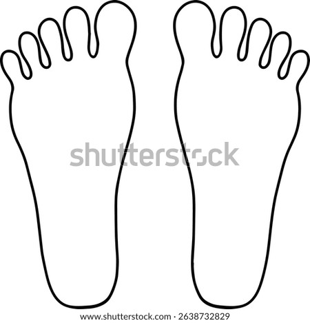 Simple Line Art Foot Sole Illustration