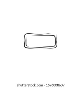 simple line art of frame design with white background