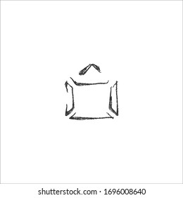 simple line art of frame design with white background