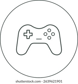 Simple line art game controller icon design