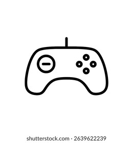 Simple line art game controller icon design