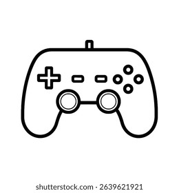 Simple line art gaming controller icon design
