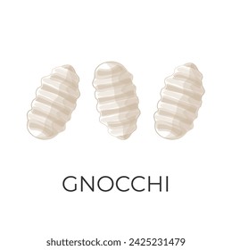 Simple line art Gnocchi vector illustration logo