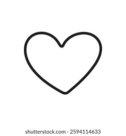 Simple line art heart vector design