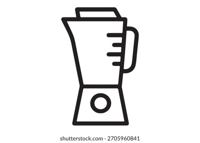 Simples ícone de arte de linha de um aparelho de mistura para misturar bebidas