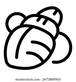 Simple line art icon of a bumblebee flying, with bold lines and a minimalist design