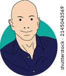 simple line art icon casual bald gentleman Jeff Bezos, Jeffrey Preston Bezosis American entrepreneur, media proprietor, investor, computer engineer, and commercial astronaut. Amazon executive