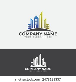Ein schlichtes Line-Art-Icon-Logo, ein modernes stilvolles House Building-Logo mit House-Elemente