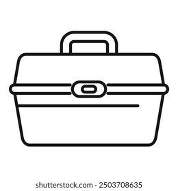 Simple line art icon of a lunchbox, perfect for representing concepts like packing a meal, healthy eating, or back to school