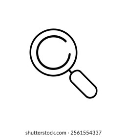 
Simple Line Art Icon of a Magnifying Glass