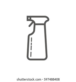 Simple line art icon of Spraying device. Vector illustration. Flat style.
