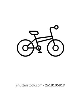 Simple Line Art Illustration of a Bicycle Ideal for Logo or Icon Design