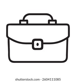 Simple Line Art Illustration of a Briefcase icon, vector illustration	