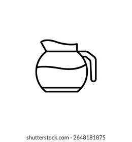 Simple Line Art Illustration Of A Classic Coffee Carafe Design