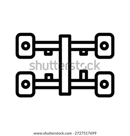 Simple line art illustration of a double decker bus from the side in black outline