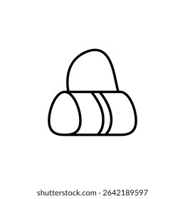 Simple Line Art Illustration Of A Duffle Bag For Sport Or Travel