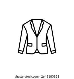 Simple Line Art Illustration Of An Elegant Business Suit Jacket