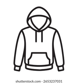 Simples ilustração de arte de linha de um capuz

