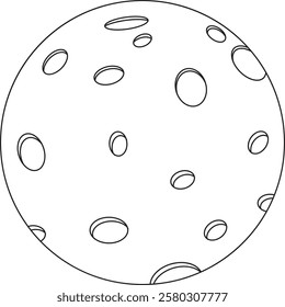 simple line art illustration of the moon