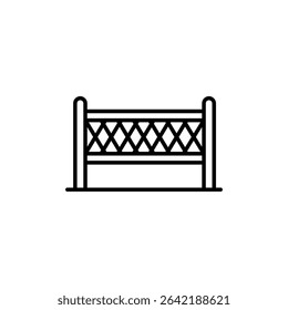 Simple Line Art Illustration Of A Net For Sport Activities Isolated