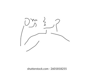 simple line art illustration of a person drinking water.