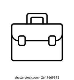 A Simple Line Art Illustration of a Professional Briefcase, Perfect for Business and Office Uses