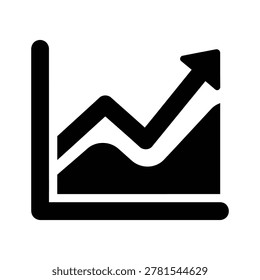 Simple line art illustration of a rising arrow over a house silhouette, representing increasing property values or real estate growth.