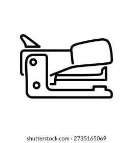 Simple line art illustration of a stapler on a white background