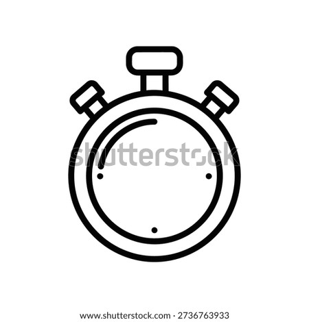 Simple line art illustration of a stopwatch on a white background, symbolizing time and urgency.