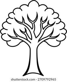 Simple line art illustration of a tree. Great for logos, icons, or adding a bit of nature to your next project.