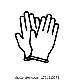 Simple line art illustration of two hands in a high five position, symbolizing friendship and celebration.