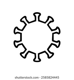 Simple Line Art Illustration of a Virus