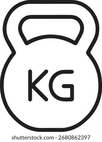 Einfache Linie Kunst Kettlebell Symbol Fitness-Symbol