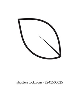 Simple Line art Leaf Vector icon. high quality vector illustration