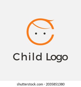 letra de arte de línea simple c logotipo secundario