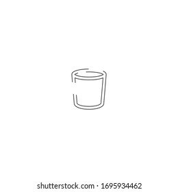 diseño de icono del logotipo de línea simple con fondo blanco